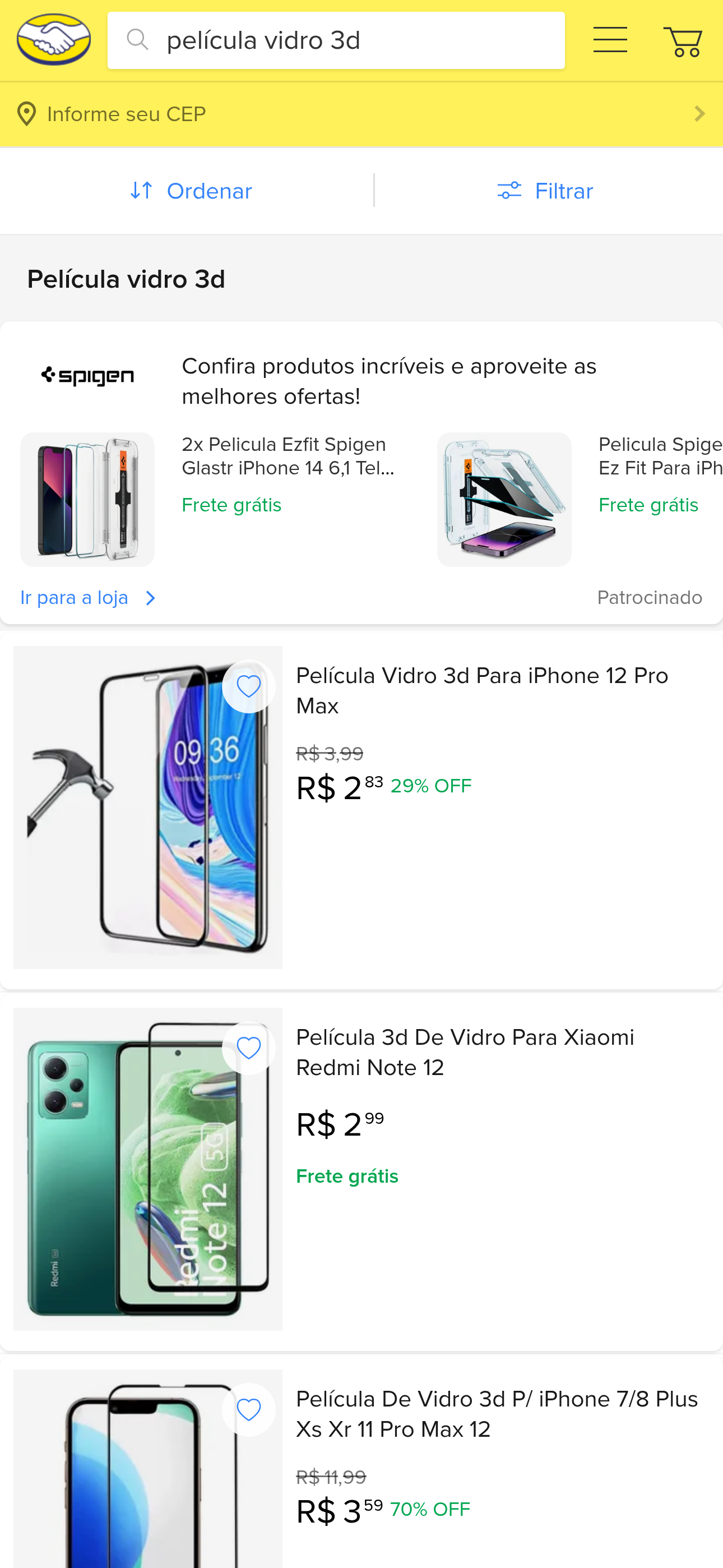 Películas de Vidro no Mercado